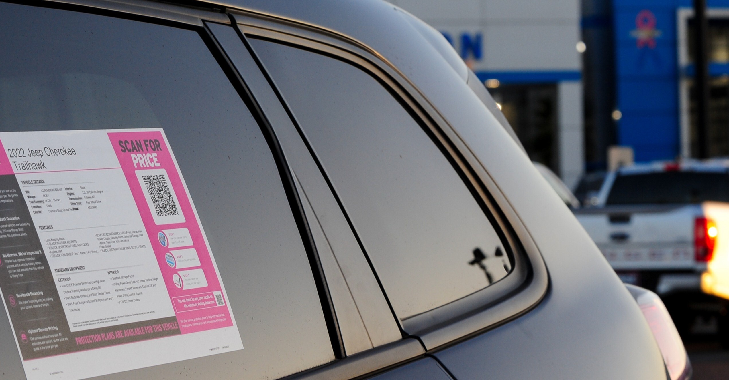 QR Code on New Car to start purchase